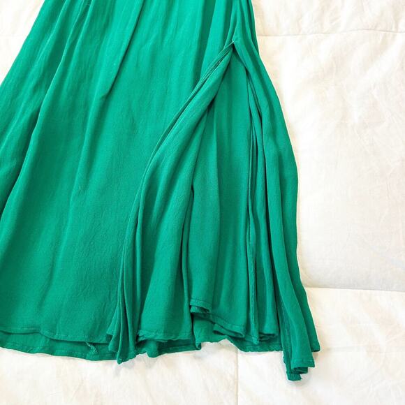 Reformation Green Serpentine Siesta Smocked Ruffle Midi Dress XS - Picture 5 of 8
